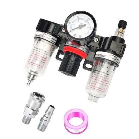 AC2000 Air Source Treatment Filter Oil Water Separator 1/4 PT Thread Pressure Regulator Kit(AC2000 PC4-02) in Kuwait