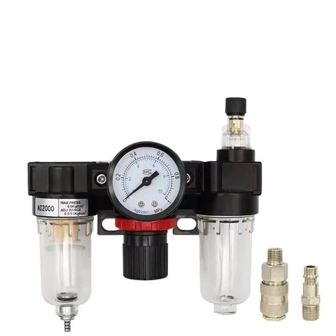 AC2000-02 AF2000+AL2000 1/4"Pressure Regulator Gauge Air Compressor Filter Oil Moisture Separator for Water Filters Dehumidifie(AC-EU(SMPM20)) in Kuwait