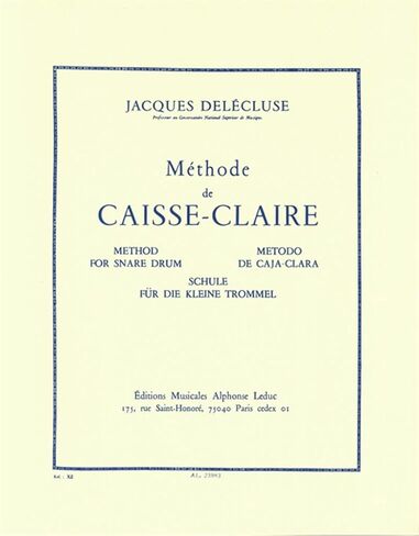 JACQUES DELECLUSE : METHODE DE CAISSE CLAIRE - BATTERIE in Saudi Arabia