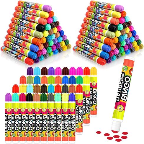 Crtiin 80 Pack Dot Markers 40 ألوان متنوعة Bingo Daubers مجموعة 0.4 أوقية نقطة فن الطلاء Marker Bulk Bingo Game Supplies لطفل صغير مرحلة ما قبل المدرسة. in Saudi Arabia