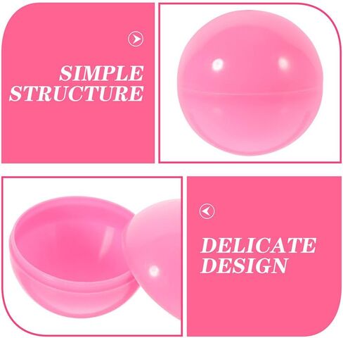Cabilock 25pcs كرات يانصيب الوردي 1.57 بوصة PVC رقم كبسولة مفتوحة جائزة Bingo Cage Ball Gubles لألعاب الحفلات وآلة البيع والزخارف والوردي. in Kuwait