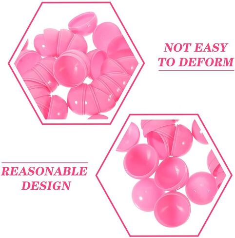 Cabilock 25pcs كرات يانصيب الوردي 1.57 بوصة PVC رقم كبسولة مفتوحة جائزة Bingo Cage Ball Gubles لألعاب الحفلات وآلة البيع والزخارف والوردي. in Kuwait