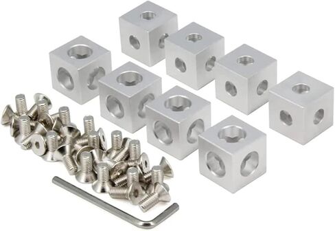 2020 Angle Bracket Set 2020 Aluminum Profile 4pcs Angle Bracket + 12pcs M6 Screws Aluminum Extrusion Profile(Black) in Saudi Arabia