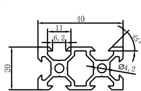 2 حزمة إطار بثق الألومنيوم أسود 2040 V Groove الأوروبي القياسي 100 مم-1200 مم أنوديس CNC 3D أجزاء الطابعة (1000 مم) in Saudi Arabia