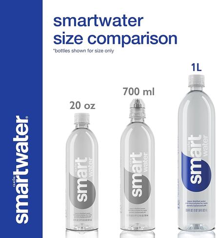 Smartwater Packaged Drinking Water, 33.8 Fl Oz (pack of 6) in Saudi Arabia