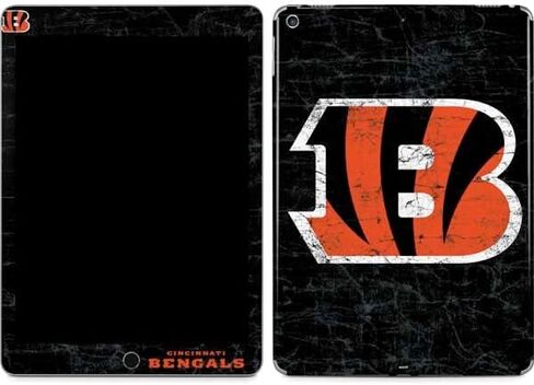 Skinit Skinit Tablet Skiner مع iPad Air 2 - NFL Cincinnati Bengals مرخصة رسميًا - التصميم المتعثر in Saudi Arabia