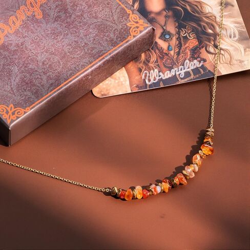 Montana West Wrangler Western Chain Necklace for Women 14K Retro Pendant Necklace Mashing Jewelry Dainty Jewelry in Kuwait