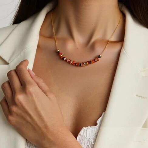 Montana West Wrangler Western Chain Necklace for Women 14K Retro Pendant Necklace Mashing Jewelry Dainty Jewelry in Kuwait
