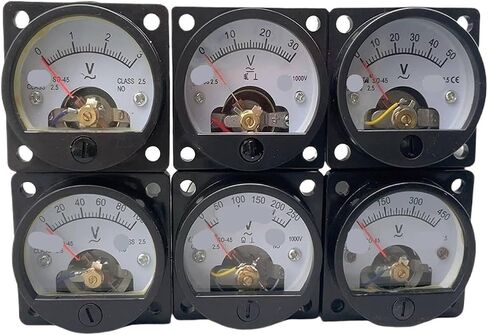 So-45 AC 3V-500V Round Roung Voltmeter Black (100V) in Saudi Arabia