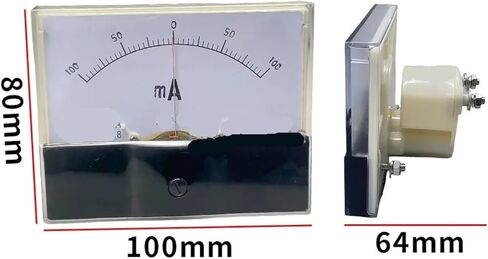44C2 Ammeter 75mv 80mm*100mm 30MA-500MA(300mA -0-300mA) in Kuwait