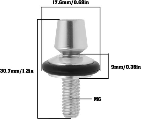 4pcs دراجة M6 V-Brake Lever ضابط الترباس الألومنيوم-يتوافق مع Shimano متوافق مع compe compe المتوافقة مع campagnolo in Kuwait