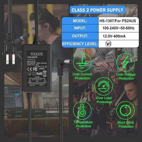 استبدال إمدادات الطاقة 12V (PS24US / PS23US) متوافق مع Shure BLX4 ، BLX88 ، BLX4R ، FP33 ، GLXD6 ، P2T ، PG4 ، PGX4 ، PGXD4 ، SLX4 ، SLX4L و UABIAST WIRLESTIVER in Kuwait