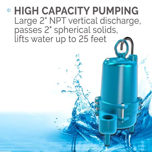 Barnes 96747 Model SE411 مضخة الحوض الغازية-الكفاءة العالية للاستخدام السكني ، المكره من الحديد الزهر ، 4/10 حصان ، 7500 GPH ، بدون مفتاح تعويم ، سلك مقاوم للماء ، 16.76 بوصة × 8 بوصة in Kuwait