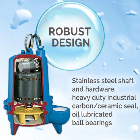 Barnes 96747 Model SE411 مضخة الحوض الغازية-الكفاءة العالية للاستخدام السكني ، المكره من الحديد الزهر ، 4/10 حصان ، 7500 GPH ، بدون مفتاح تعويم ، سلك مقاوم للماء ، 16.76 بوصة × 8 بوصة in Kuwait