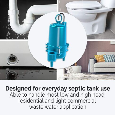 Barnes 96747 Model SE411 مضخة الحوض الغازية-الكفاءة العالية للاستخدام السكني ، المكره من الحديد الزهر ، 4/10 حصان ، 7500 GPH ، بدون مفتاح تعويم ، سلك مقاوم للماء ، 16.76 بوصة × 8 بوصة in Kuwait