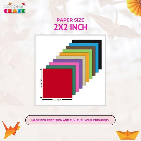 Origami Paper 500 Sheets Premium Quality for Arts and Crafts 6" Square Sheets 20 Vibrant Colours Same Colour on Both Sides 100 Design Ebook Included (See Back of Cover for Download info) in Saudi Arabia