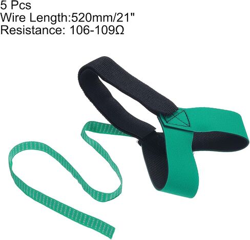MECCANIXITY 5pcs ESD Anti Static Foot Heel Straps Anti Static Wrist Strap Band Adjustable for Grounding Protecting Electronics Against Electric Shock,Green in Saudi Arabia