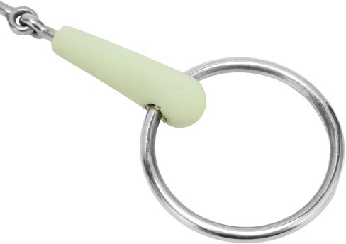 pssopp الحصان snaffle بت ، محسن الأداء الفولاذ المقاوم للصدأ الفولاذ فضفاضة الفم مع نكهة الطويلة استخدام فم الحصان المطاط لتدريب وركوب الخيل in Saudi Arabia