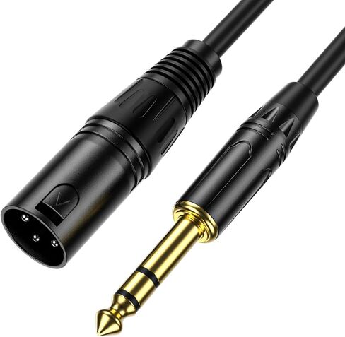 XLR أنثى إلى 1/4 بوصة (6.35 مم) TRS جاك الرصاص- متوازن XLR ميكروفون كبل كبل الميكروفون ، 3 أقدام 2 عبوة in Kuwait