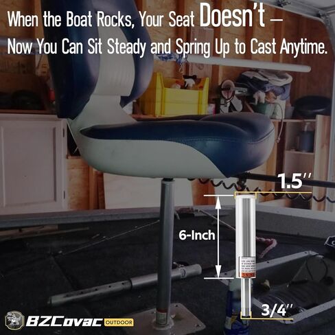 3/4" Boat Seat Pin Post (2-Pack, 6"), Lock-in Style Non-Threaded Pedestal Post for Marine Boat Seat Mounting, Aluminum Extension Pole for Pontoon, Fishing Boat, Bass Boat, and More in Kuwait