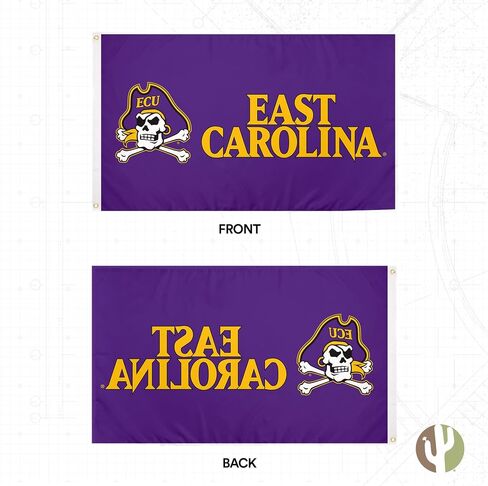 Desert Cactus East Carolina University Flag - 3 × 5 أقدام قراصنة لافتة ، نسيج متين داخلي/خارجي ، تصميم البوليستر 100 ٪ (النمط Q) in Saudi Arabia