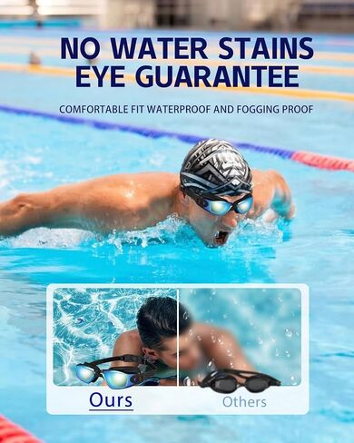Swim Goggles, Swimming Goggles No Leaking Full Protection Adult Men Women Youth in Saudi Arabia