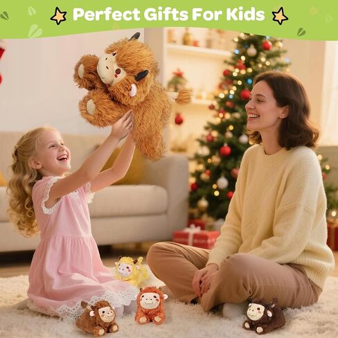 KMUYSL Toys for Girls Ages 3 4 5 6 7 8+ Years - Unicorn Mommy Stuffed Animal with 4 Baby Unicorns in Her Tummy, Soft Unicorn Plush Toys Set, Christmas Birthday Gifts for Baby, Toddler, Kids in Saudi Arabia