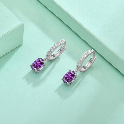 Starchenie Hoop Dangle Earrings 925 Sterling Silver Small Huggie أقراط للنساء مجوهرات الأحجار الكريمة in Saudi Arabia