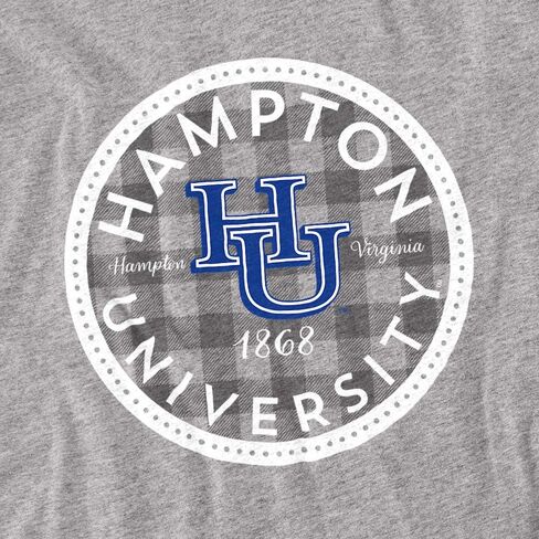 Hampton University Official Plaid Badge Unisex Adult T Shirt in Saudi Arabia