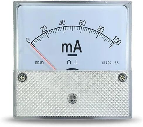SD80 DC Milliammeter 1MA 2MA 3MA 5MA 20MA 30MA 50MA 100MA 200MA 300MA 500MA 600MA POINTER AMMETER 1PCS (500MA) in Saudi Arabia