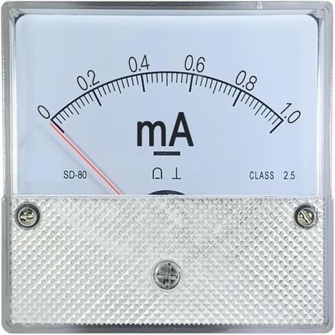 SD80 DC Milliammeter 1MA 2MA 3MA 5MA 20MA 30MA 50MA 100MA 200MA 300MA 500MA 600MA POINTER AMMETER 1PCS (500MA) in Saudi Arabia