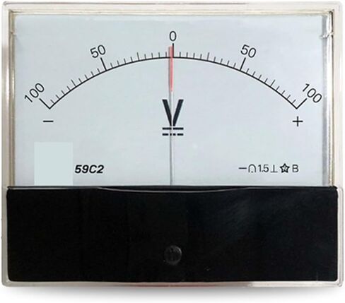 59C2 DC ثنائية الاتجاه الفولتميتر 10V 15V 20V 30V 50V ± المؤشر DC العداد الإيجابي والسلبي 100 * 120 مم 1PCs (DC -600V إلى 600V) in Saudi Arabia