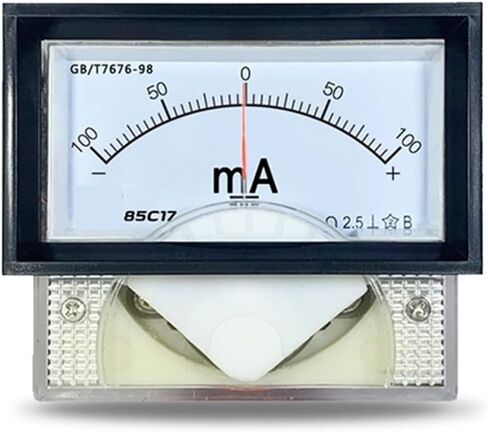 85C17 Milliammeter إيجابية وسلبية ± 1MA 20MA 30MA مؤشر DC AMMETER ثنائي الاتجاه 1PCS (DC -100MA إلى 100MA) in Saudi Arabia