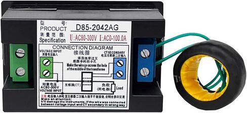 D85-2042AG AC Voltage and Current Meter Digital Display Dual LCD Color 220V 380V 100A 200A 1Pcs(0-100A,AC80-300V) in Saudi Arabia