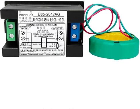 D85-2042AG AC Voltage and Current Meter Digital Display Dual LCD Color 220V 380V 100A 200A 1Pcs(0-100A,AC80-300V) in Saudi Arabia