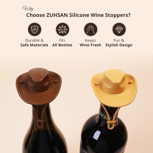 Silicone Cowboy Hat Wine Stopper, Silicone made Bottle Topper for Whiskey, Dust-Proof Protector Lid for bottle, Reusable Wine Tips Lids (Pink) in Saudi Arabia