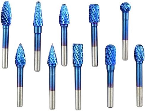 6x10mm Tungsten Carbide Burss Super Blue Cut Double Drotary File 1PCs (1PC H Type) in Saudi Arabia