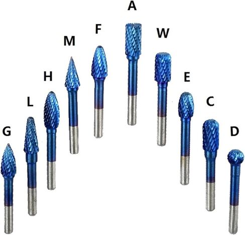 6x10mm Tungsten Carbide Burss Super Blue Cut Double Drotary File 1PCs (1PC H Type) in Saudi Arabia