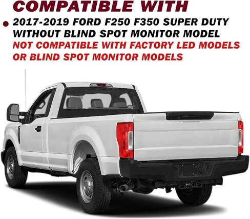 JSBoyat Halogen Tail Assembly Replacebly For 2017 to 2019 Ford F250 F350 Super Duty w/O SPOT SPOT OE مصباح خلفي خلفي خلفي (جانب الركاب الأيمن) in Kuwait