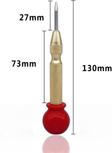 Automatic Centre Punch General Automatic Punch Woodworking Metal Drill Adjustable Spring Loaded Automatic Punch Hand Tools 1Pcs(Sliver with hat) in Saudi Arabia