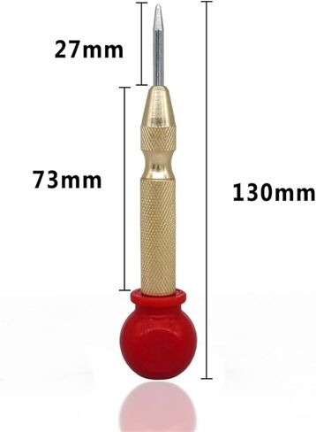 Automatic Centre Punch General Automatic Punch Woodworking Metal Drill Adjustable Spring Loaded Automatic Punch Hand Tools 1Pcs(Sliver with hat) in Saudi Arabia