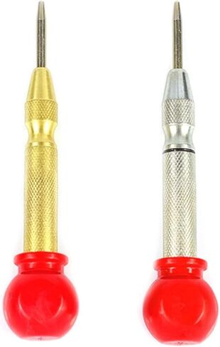 Automatic Centre Punch General Automatic Punch Woodworking Metal Drill Adjustable Spring Loaded Automatic Punch Hand Tools 1Pcs(Sliver with hat) in Saudi Arabia