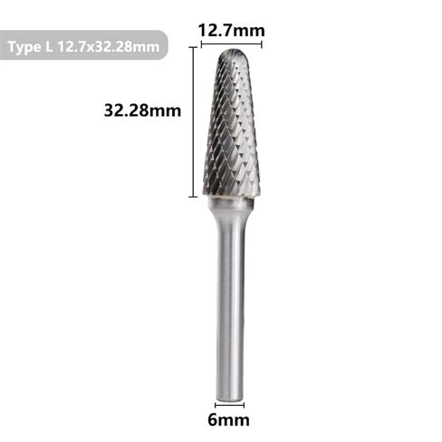 6mm Shank Rotary Burrs 2 Flute L Style Rotary Files for Carbide Burrs Tools Wood 1Pcs(12.7x32.28mm) in Saudi Arabia