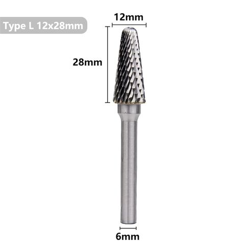 6mm Shank Rotary Burrs 2 Flute L Style Rotary Files for Carbide Burrs Tools Wood 1Pcs(12.7x32.28mm) in Saudi Arabia