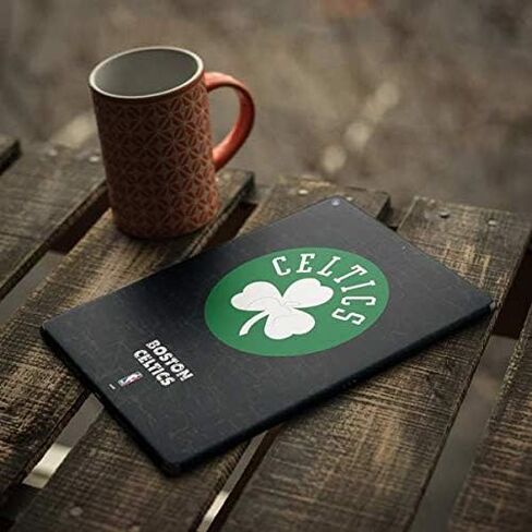 Skinit Decal Tablet Skin Compatible with iPad Air 13in M2 (2024) - Officially Licensed NBA Boston Celtics Black Secondary Logo Design in Saudi Arabia