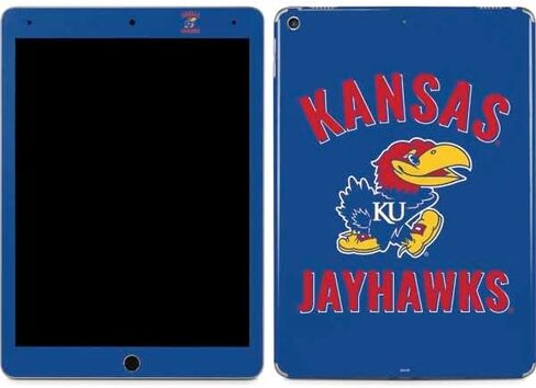 Skinit Skinit Tablet Skin Compatible مع Ipad Air 13in M2 (2024) - تصميم التميمة بجامعة Kansas Jayhawks المرخصة رسميًا in Saudi Arabia