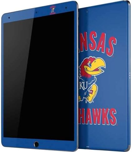 Skinit Skinit Tablet Skin Compatible مع Ipad Air 13in M2 (2024) - تصميم التميمة بجامعة Kansas Jayhawks المرخصة رسميًا in Saudi Arabia