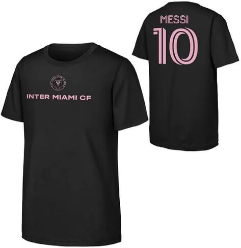 Outerstuff inter Miami Lionel Messi #10 Youth Boys (8-20) 2024 Name and Number T-Shirt ، Pink in Saudi Arabia