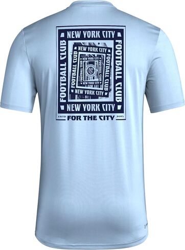 Adidas Men's New York City FC Warp Local Warp Pre-Game Short Sleeve T-Shirt in Saudi Arabia