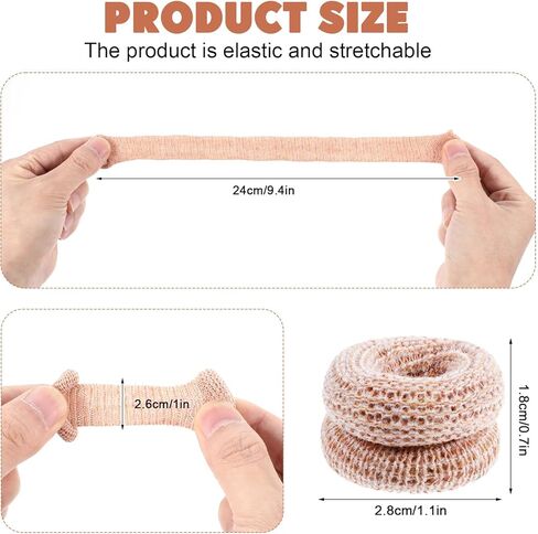 20Pcs Fingertip Bandages, Cotton Finger Cots, Breathable Elastic Finger Gloves, Reusable Thumb Gloves Protectors Dressing Gauze Skin Color Bandages for Garden Kitchen Sculpture Thumb Sprains in Kuwait